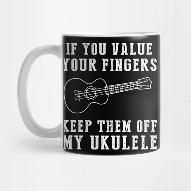 Ukulele Strings of Humor - Keep Off My Ukulele Funny Tee & Hoodie! by MKGift